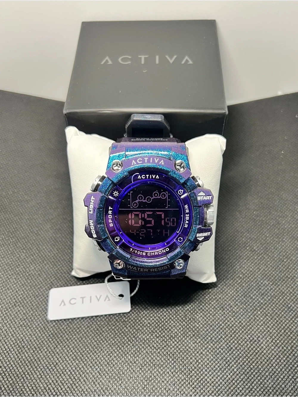 Invicta Iridescent Purple-Blue Digital Sport Watch
